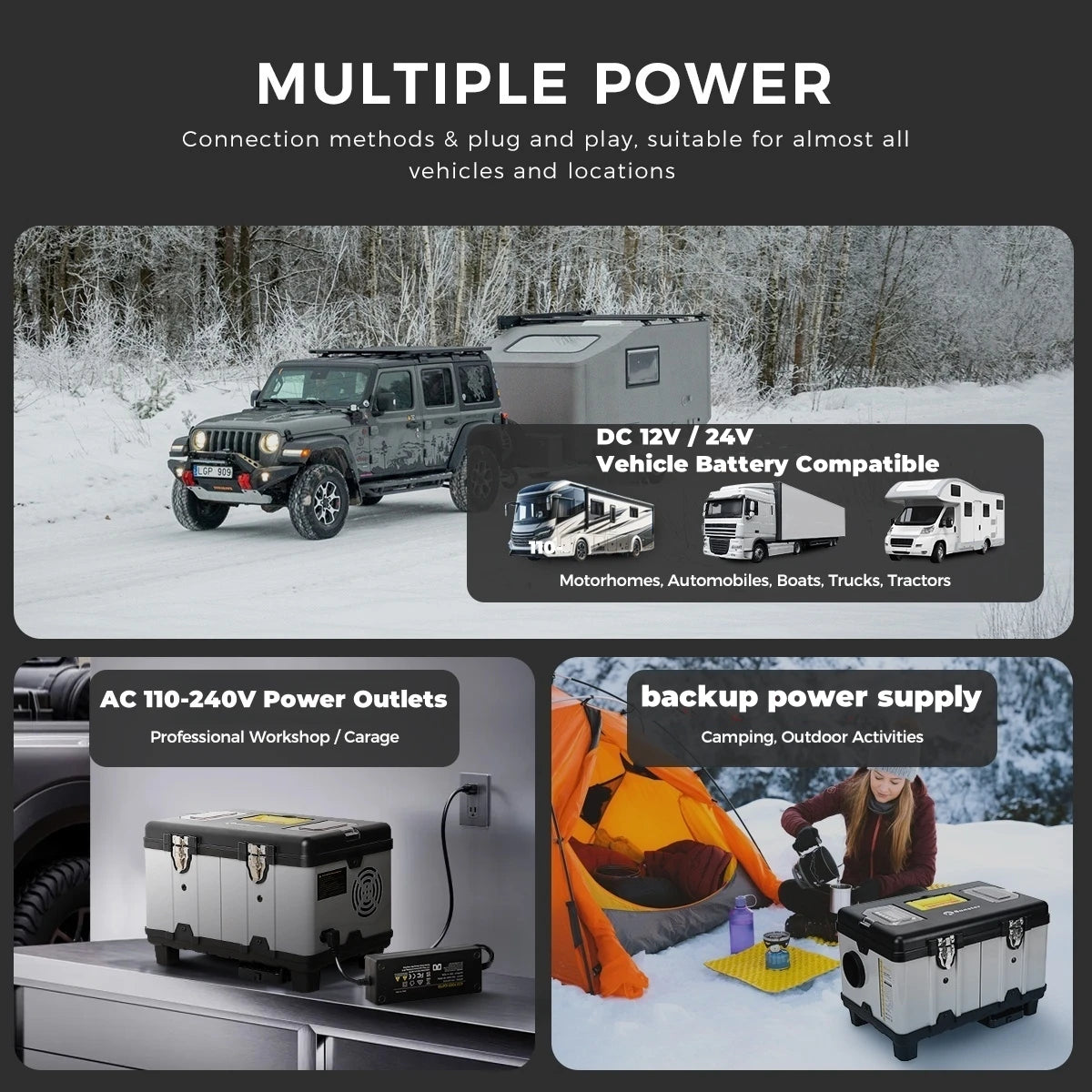 8KW Parking Heater 12V/24V/110-240V Toolbox TB10 Diesel Air Heater LCD & Bluetooth With Altitude Mode For Cars RV Camper tent