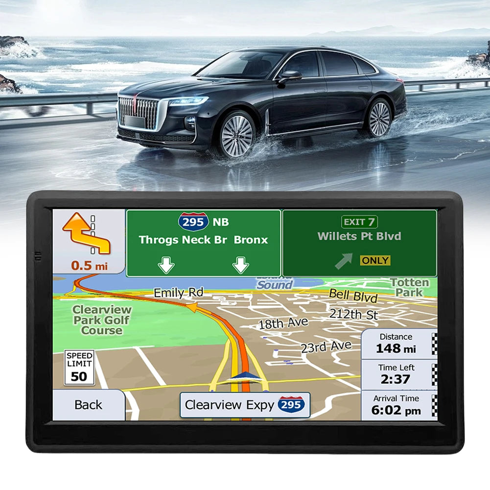 7 Inch Car GPS Navigator FM Transmitter HD TFT Touch Screen Portable Auto Satellite GPS Navigation EU AU US Map 256MB+8G