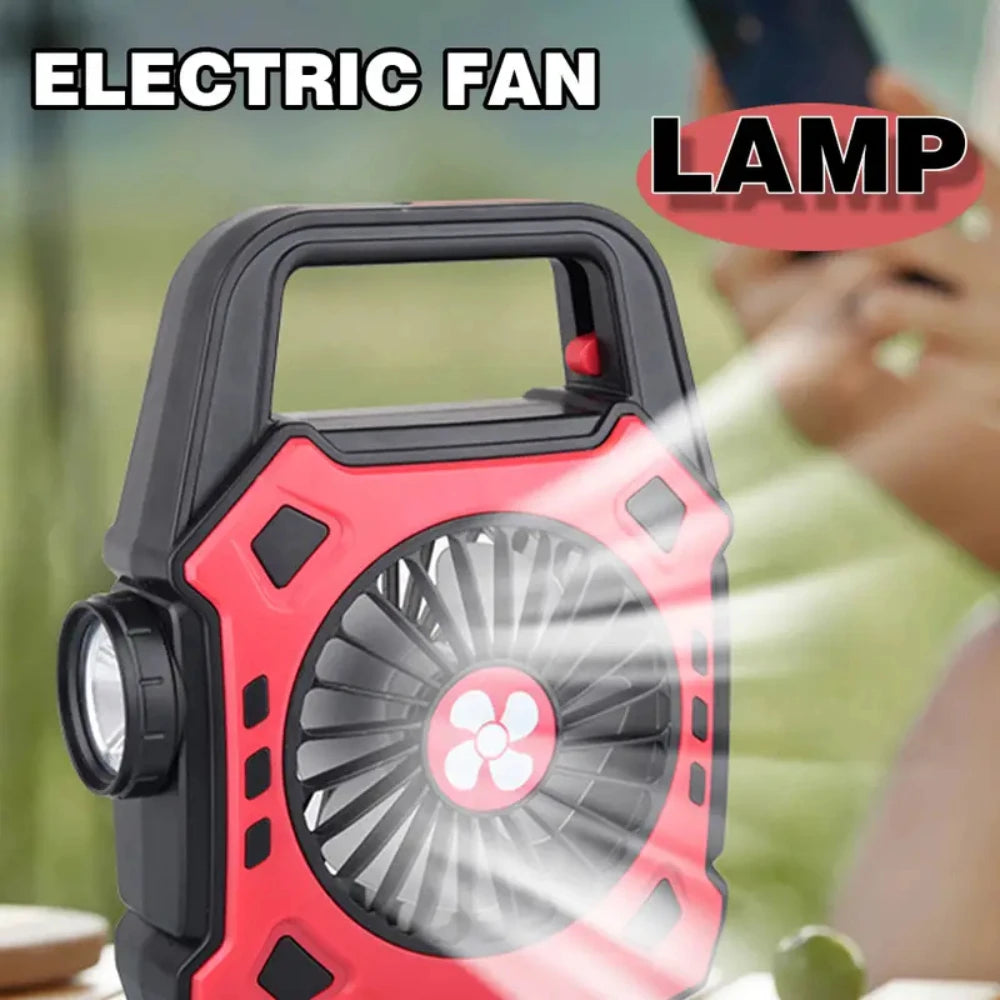 45dB Silent USB Camping Fan - Weatherproof, Storm-Proof for Indoor, Outdoor & Survival Use