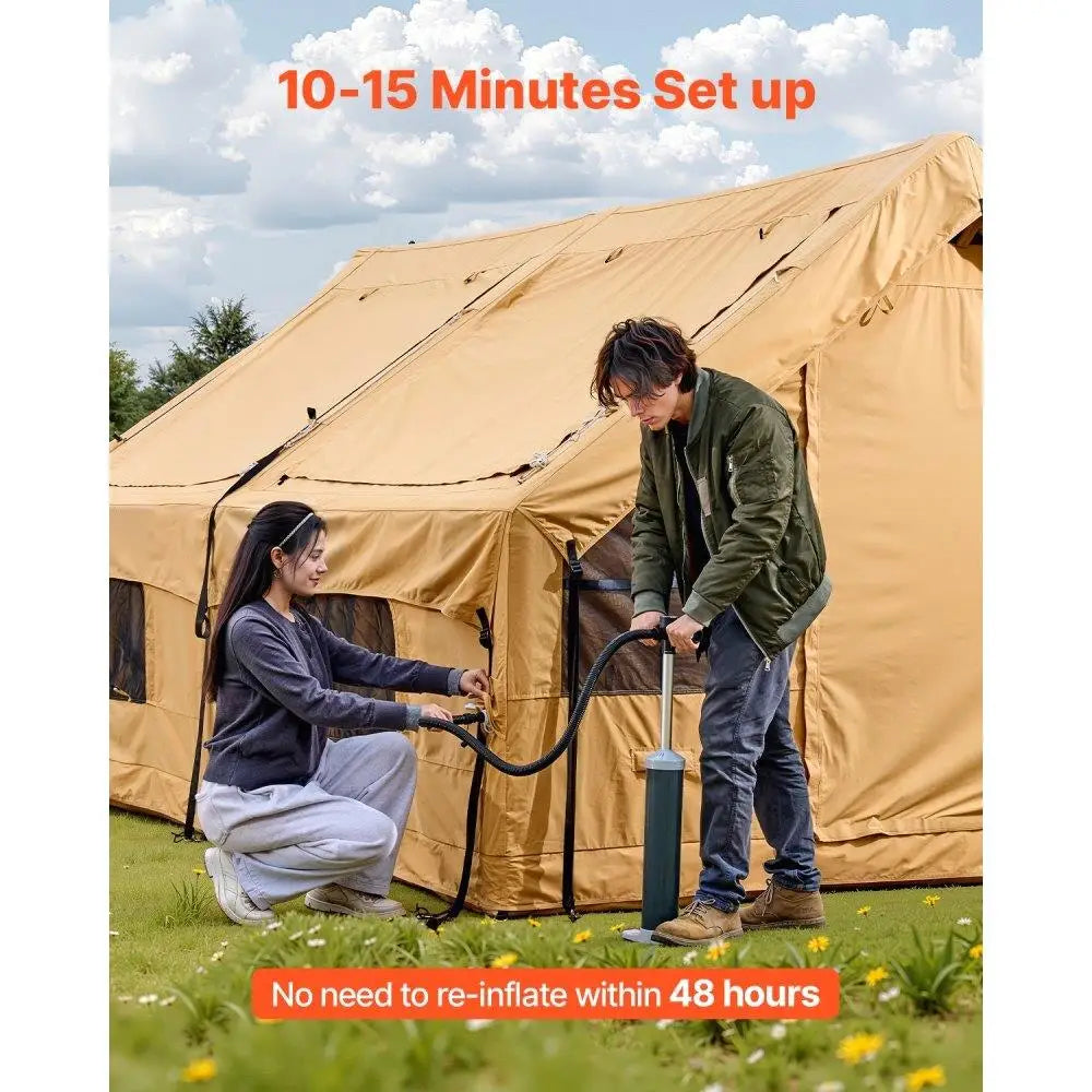 Inflatable for camping Tent for 12 to 16 Persons Easy Setup Family Glamping Tent with Pump Outdoor Adventure Gear