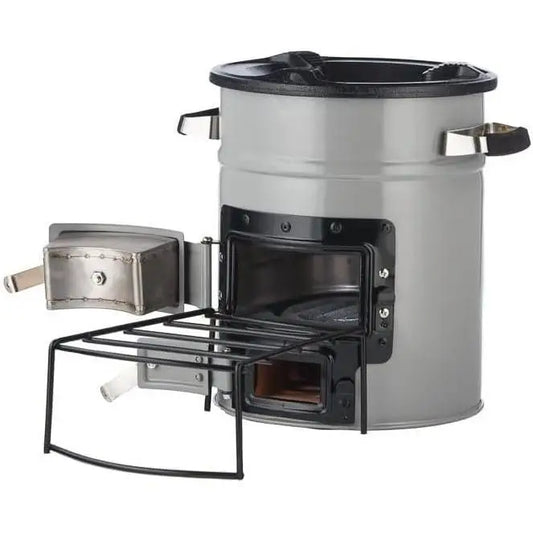 Rocket Stove Heavy Duty Portable Camp Stove for Outdoor Cooking, Versa Dual-Fuel (Wood & Charcoal)Party - Convenient Storage