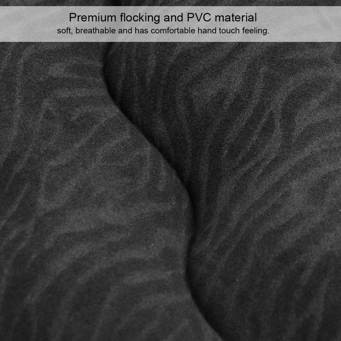 2‑In‑1 Foldable Inflatable Bed Travel Inflatable Mattress PVC Flocking Soft Sleeping Rest Cushion Car SUV Back Seat Sleeping