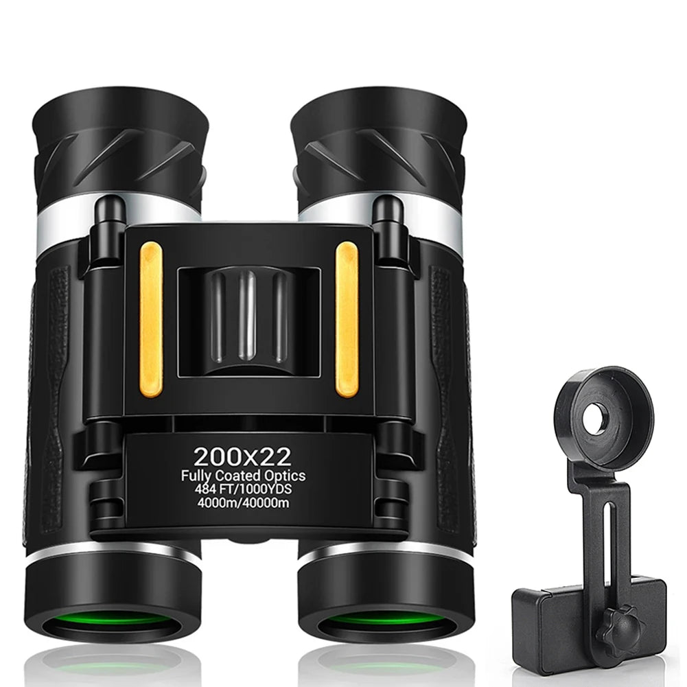 Powerful Binoculars Long Range Telescope Outdoor Camping Professional 200x22 Mini Portable Zoom Hiking Survival Equipment