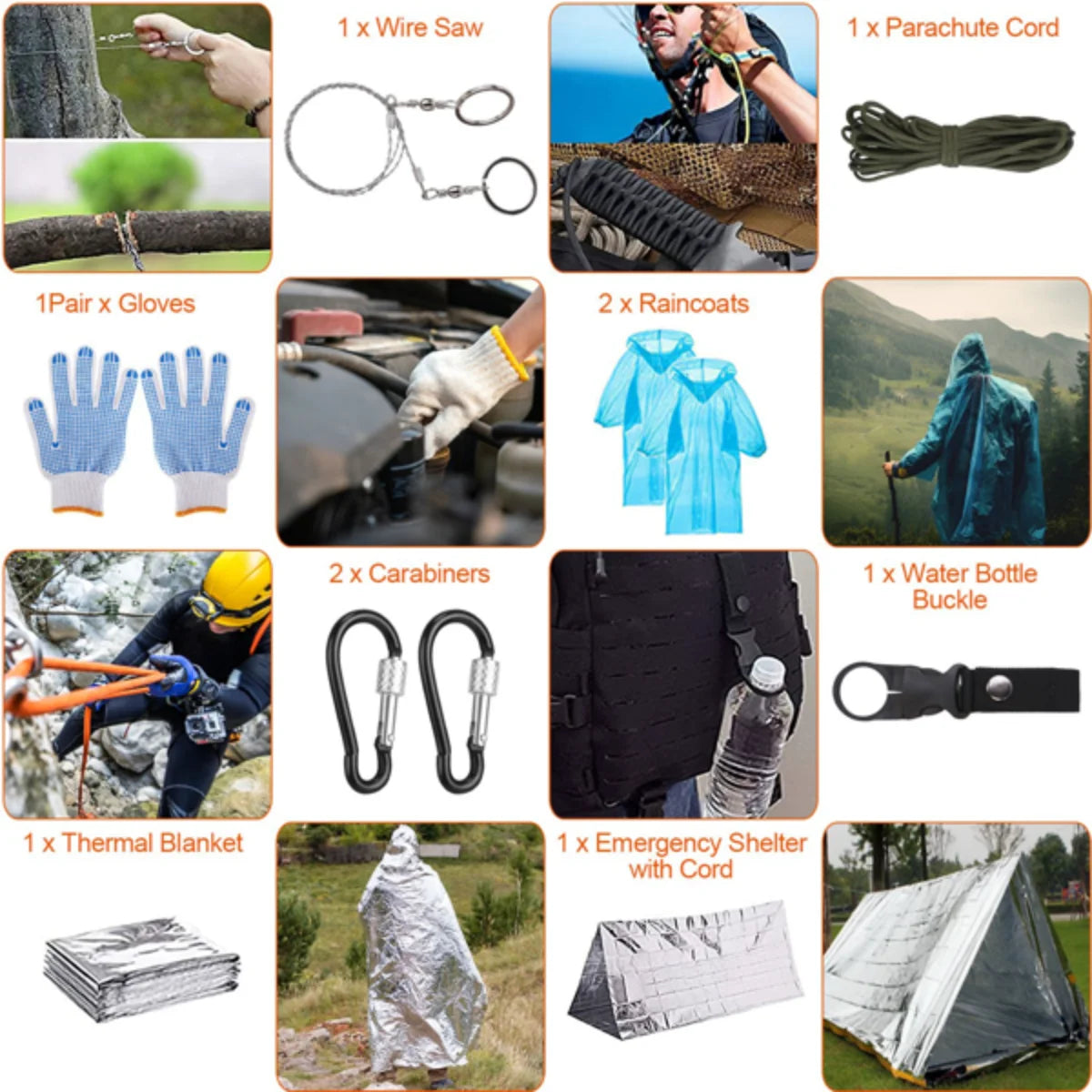 125-in-1 Survival Kit for Men | Tactical Emergency Gear with First Aid