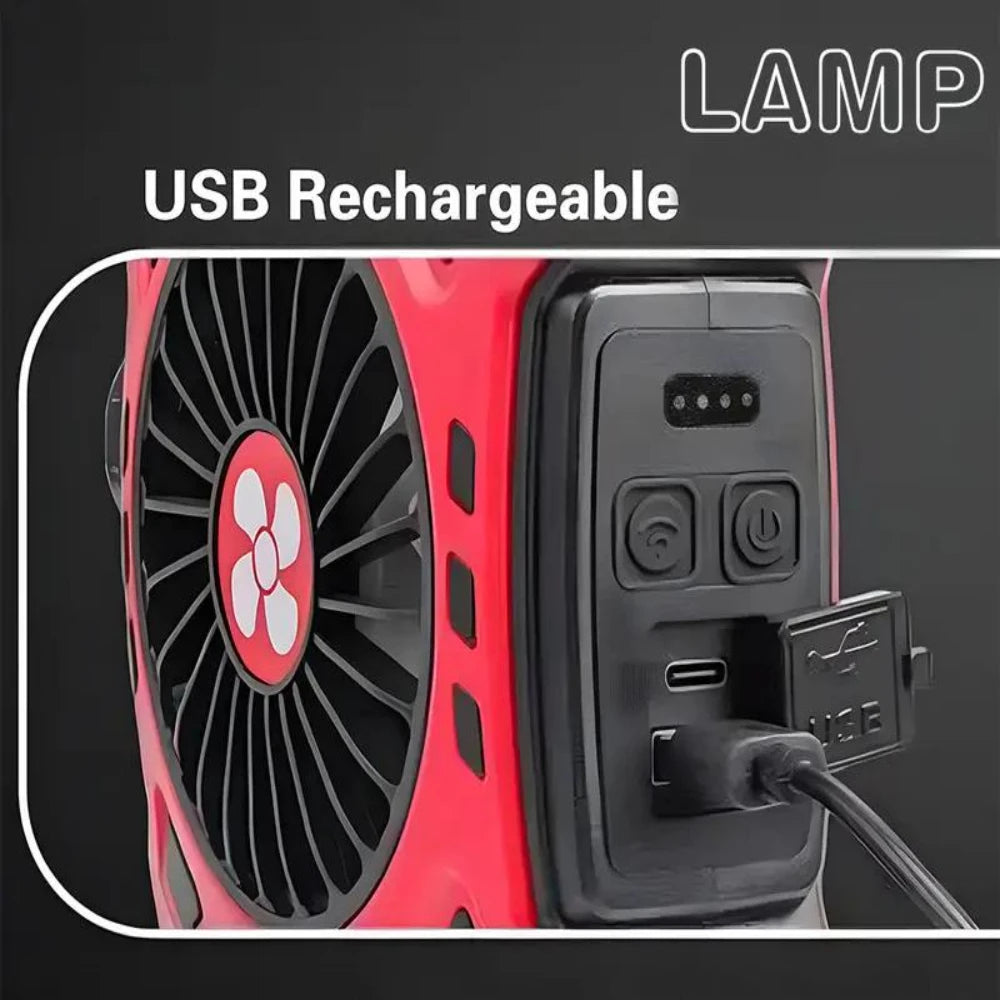 45dB Silent USB Camping Fan - Weatherproof, Storm-Proof for Indoor, Outdoor & Survival Use